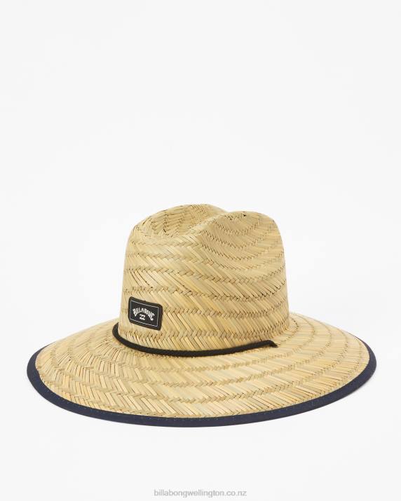 Boys Aqua Billabong Tides Print Straw Lifeguard Hat 80P8977