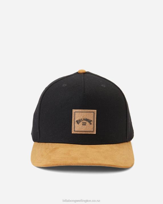 Boys Black/Tan Billabong Stacked Up Snapback Hat 80P8999