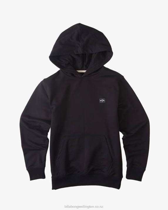 Boys Black Billabong All Day Organic Pullover Hoodie 80P81077