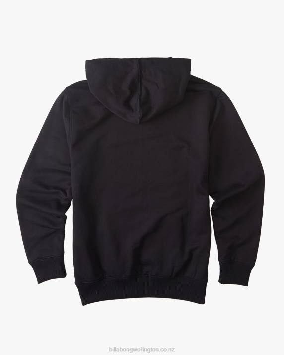 Boys Black Billabong All Day Organic Pullover Hoodie 80P81077