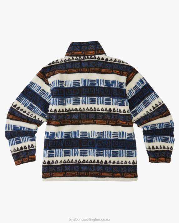 Boys Bleach Billabong Boundary Mock Neck Fleece Pullover 80P81146