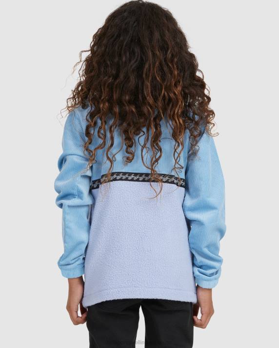 Boys Dusty Blue Billabong Space Cow Half-Zip Pullover 80P81123