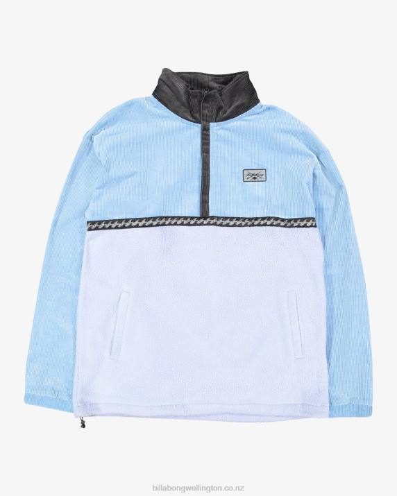 Boys Dusty Blue Billabong Space Cow Half-Zip Pullover 80P81123