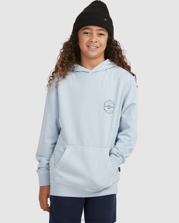 Boys Smoke Blue Billabong Big Wave Dan Pullover Hoodie 80P81133