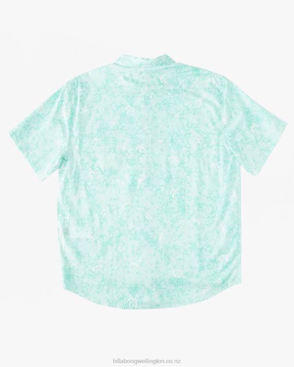 Boys Mint Billabong Sundays Mini Short Sleeve Shirt 80P81030