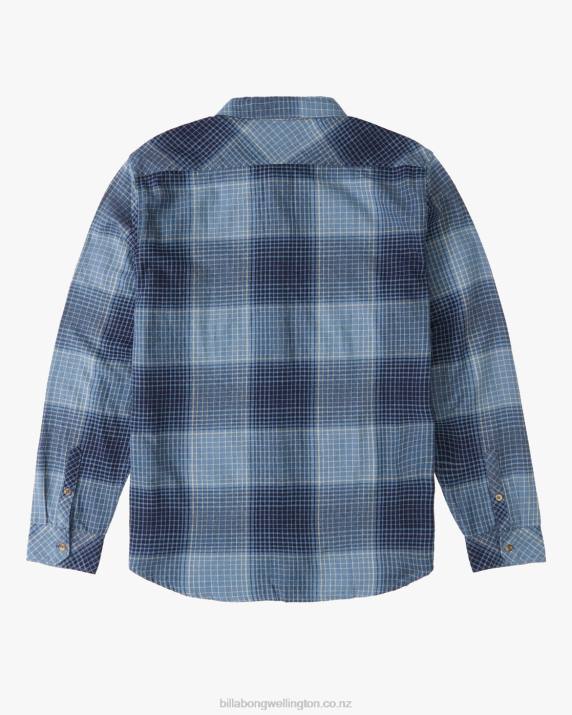 Boys Slate Blue Billabong Coastline Flannel Shirt 80P81151