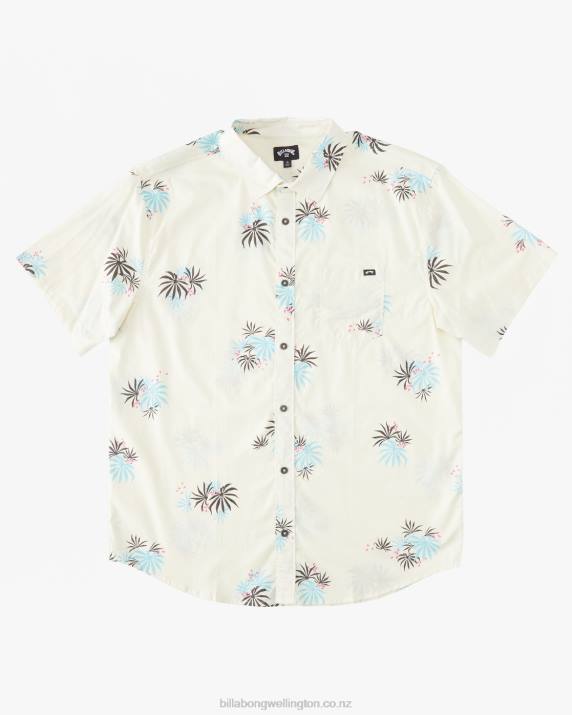 Boys Stone Billabong Sundays Mini Short Sleeve Shirt 80P81029