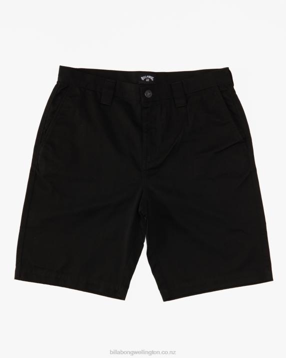 Boys Black Billabong Carter Workwear Shorts 80P8979