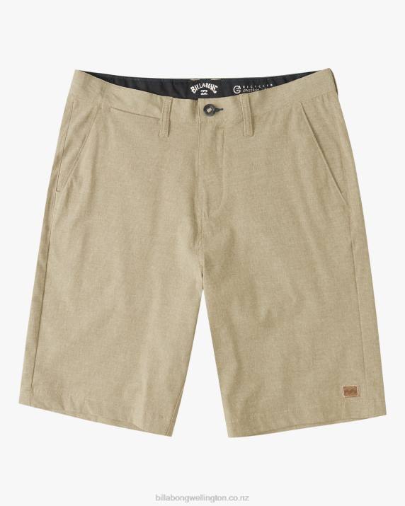 Boys Khaki Billabong Crossfire Submersible Shorts 18'' 80P8947