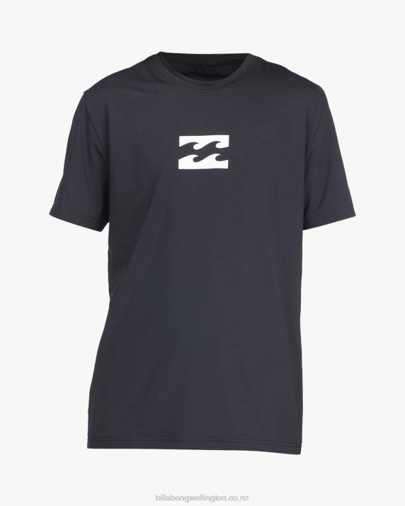 Boys Black Billabong All Day Wave Loose Fit Short Sleeve Surf Tee 80P8955