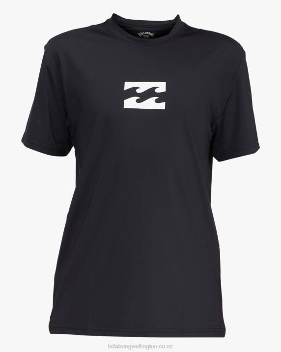 Boys Black Billabong All Day Wave Loose Fit Short Sleeve Surf Tee 80P8955