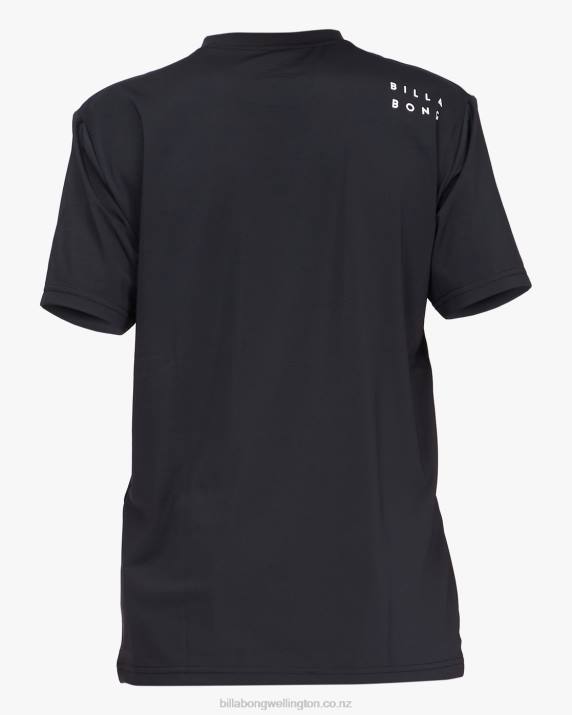Boys Black Billabong All Day Wave Loose Fit Short Sleeve Surf Tee 80P8955