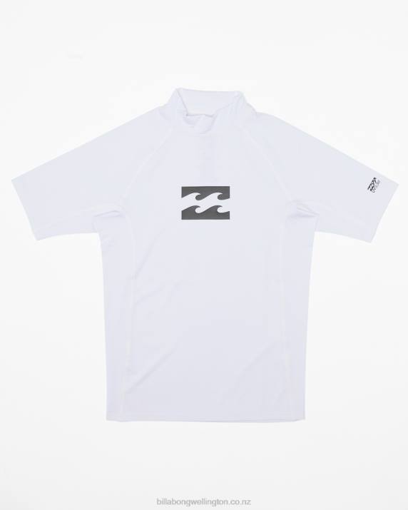 Boys White Billabong All Day Unity Surf Tee 80P81143
