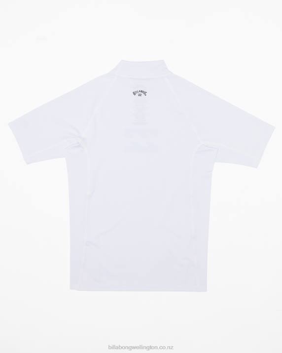 Boys White Billabong All Day Unity Surf Tee 80P81143