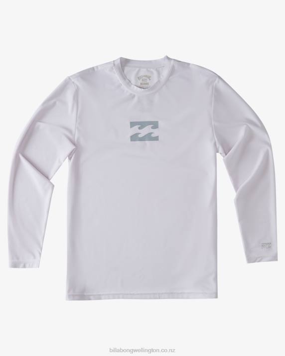 Boys White Billabong All Day Wave Loose Fit Long Sleeve Surf Tee 80P8959