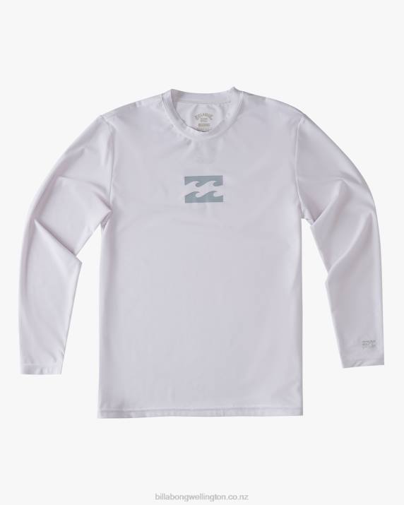 Boys White Billabong All Day Wave Loose Fit Long Sleeve Surf Tee 80P8959