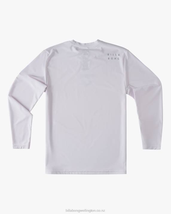 Boys White Billabong All Day Wave Loose Fit Long Sleeve Surf Tee 80P8959
