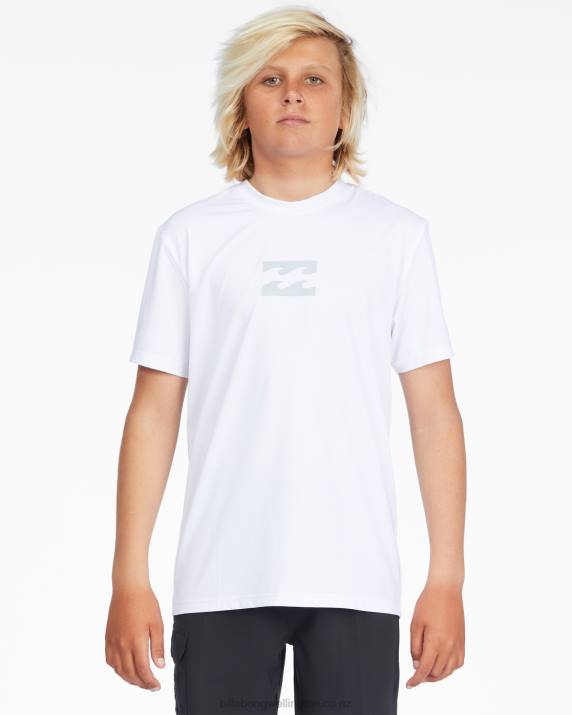 Boys White Billabong All Day Wave Loose Fit Short Sleeve Surf Tee 80P8952