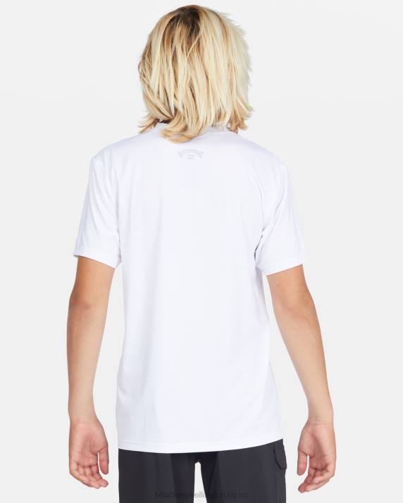 Boys White Billabong All Day Wave Loose Fit Short Sleeve Surf Tee 80P8952
