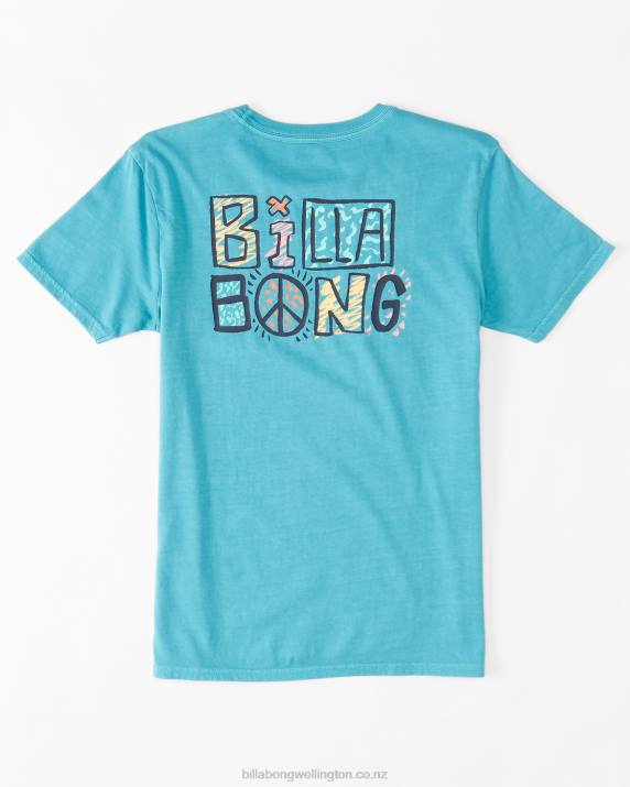 Boys Dark Mint Billabong Worded T-Shirt 80P81097
