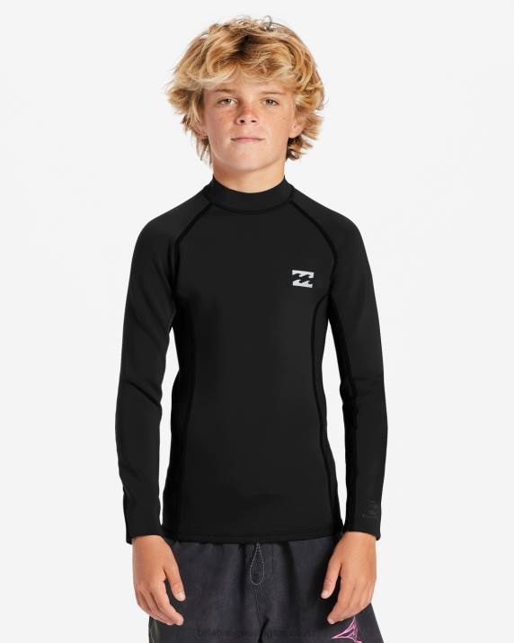Boys Black Billabong 1/1mm Absolute Wetsuit Jacket 80P8986