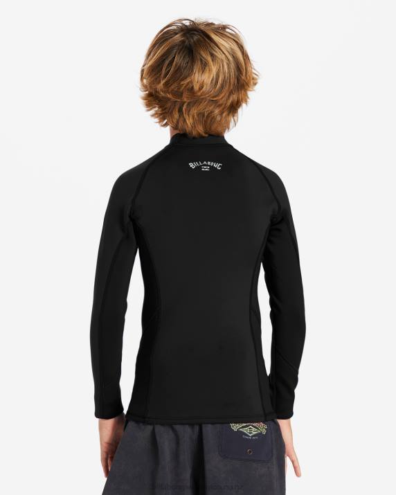 Boys Black Billabong 1/1mm Absolute Wetsuit Jacket 80P8986