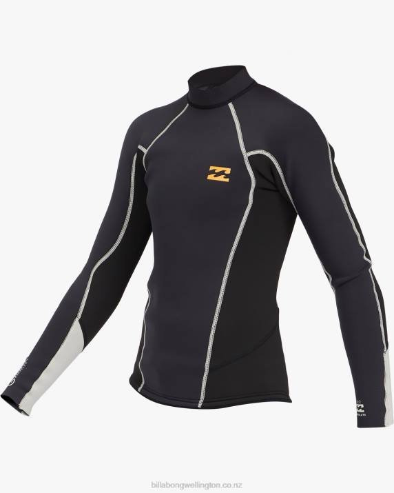 Boys Black Rock Billabong 2mm Absolute Long Sleeve Wetsuit Jacket 80P8991