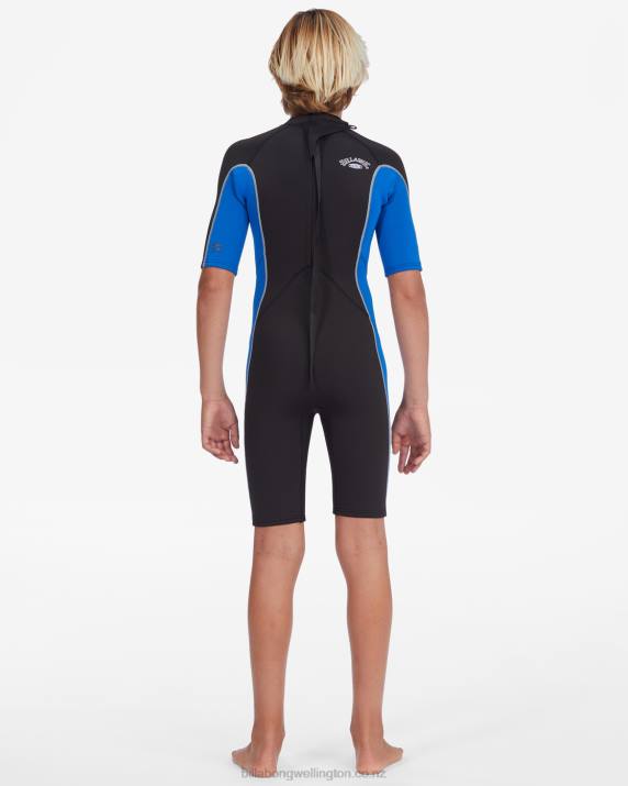 Boys Harbor Billabong 2/2mm Absolute Short Sleeve Back Zip Springsuit 80P8892