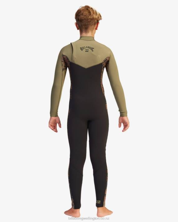 Boys Military Billabong 4/3 Revolution Full Wetsuit 80P81135