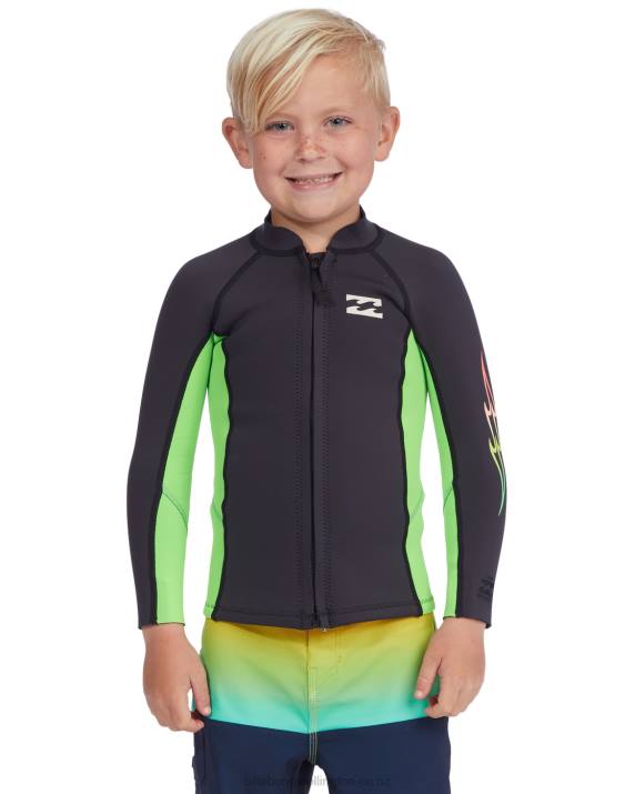 Boys Neon Green Billabong (2-7) 1/1mm Absolute Wetsuit Jacket 80P81136