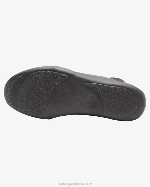 Boys Black Hash Billabong 3mm Absolute Round Toe Wetsuit Boots 80P8957