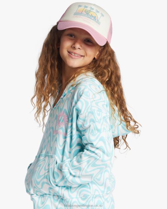 Girls Pink Trails Billabong Pitstop Jr Trucker Hat 80P82755