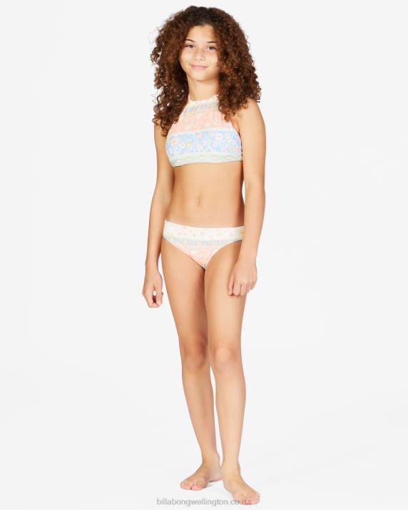 Girls Multi Billabong Mini Mystic High Neck Reversible Bikini Set 80P82742