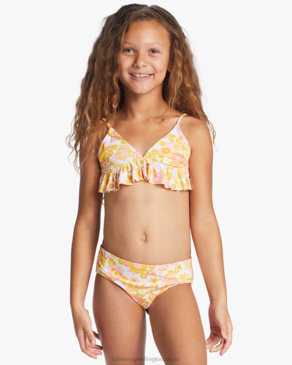 Girls Multi Billabong Wildflower Two Piece Ruffle Bikini Set 80P82647