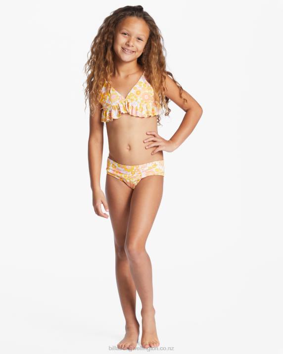 Girls Multi Billabong Wildflower Two Piece Ruffle Bikini Set 80P82647