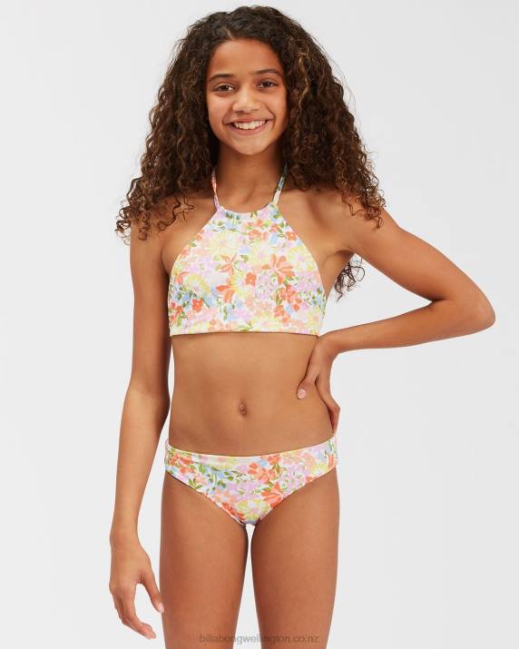 Girls Multi Billabong Windsong High Neck Reversible Bikini Set 80P82811