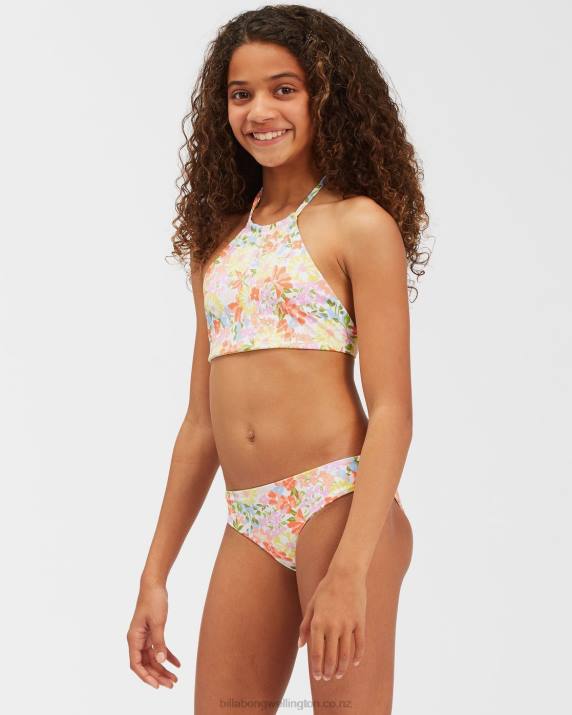 Girls Multi Billabong Windsong High Neck Reversible Bikini Set 80P82811