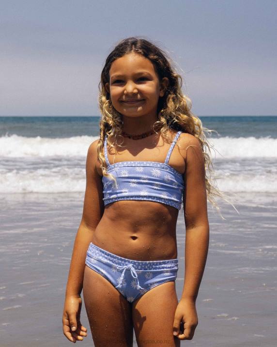 Girls Sweet Blue Billabong Where To Tank Bikini Set 80P82679