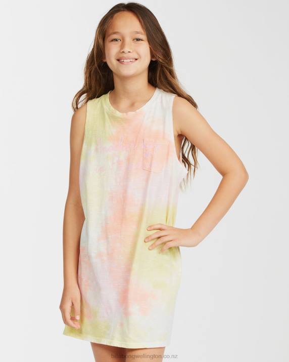 Girls Multi Billabong Cool Days Sleeveless T-Shirt Dress 80P82803