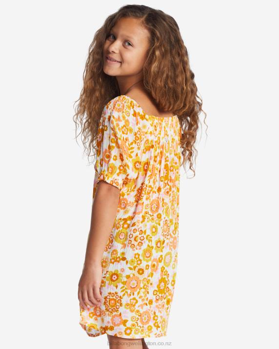 Girls Orange Peel Billabong Feelin Sweet Babydoll Dress 80P82652