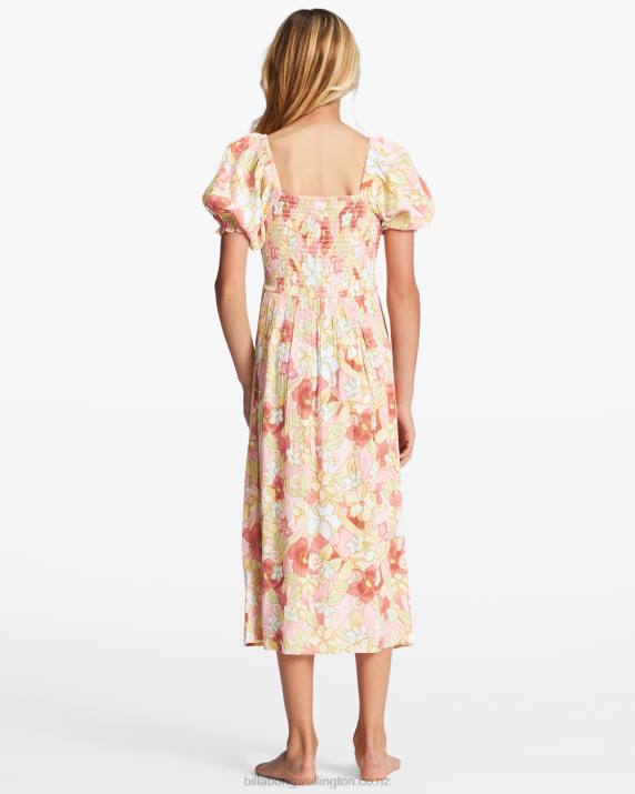 Girls Pink Wink Billabong 4-16 Spring Fling Midi Dress 80P82799