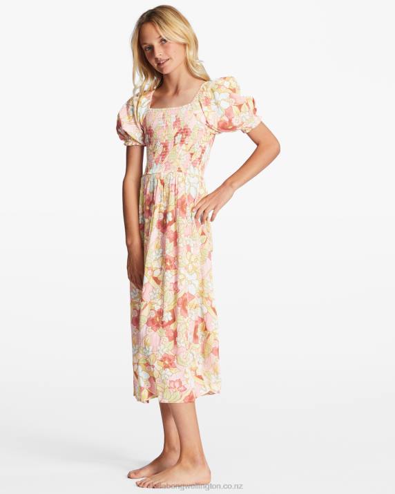 Girls Pink Wink Billabong 4-16 Spring Fling Midi Dress 80P82799