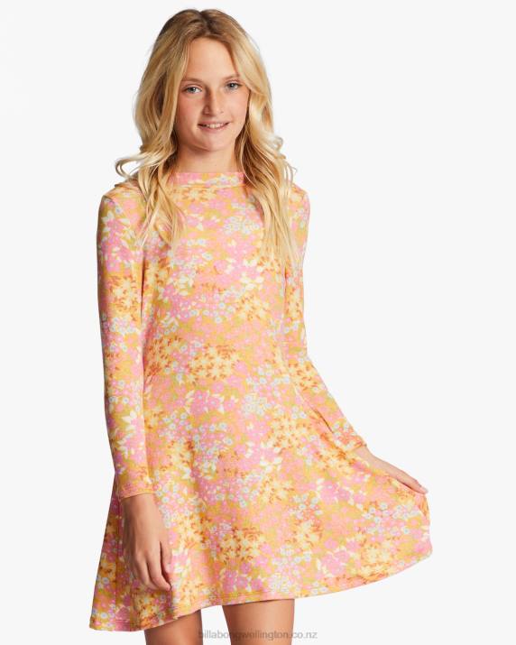 Girls Soft Pink Billabong 4-16 Mod Moves Dress 80P82743