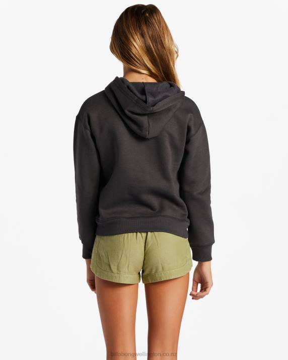 Girls Off Black Billabong Surf Heritage Hoodie 80P82632