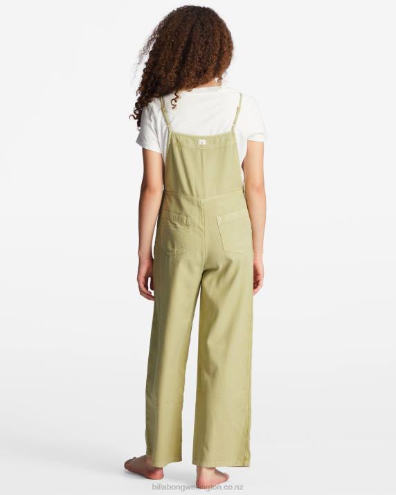 Girls Avocado Billabong Wild Lengths Jr Overalls 80P82759