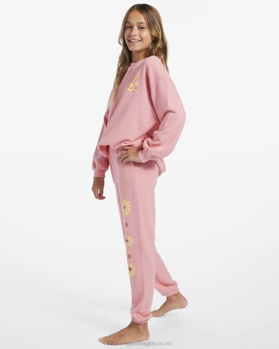 Girls Pink Wink Billabong Making Waves High-Waist Sweatpants 80P82603