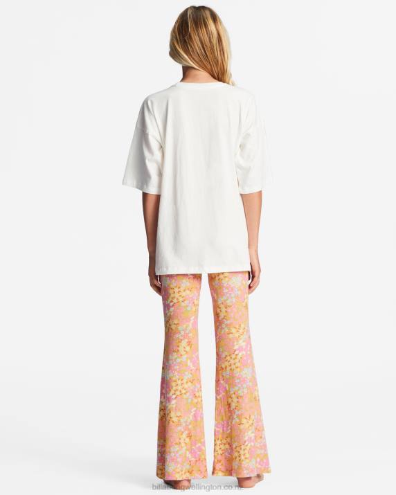 Girls Soft Pink Billabong Tell Me Cozy High-Waisted Flare Pants 80P82711