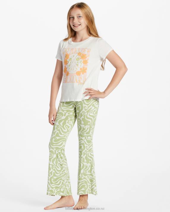 Girls Willow Billabong Tell Me Elastic Waist Flared Pants 80P82621