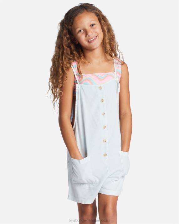Girls Light Chambray Billabong Wave Watch Jr Romper 80P82640