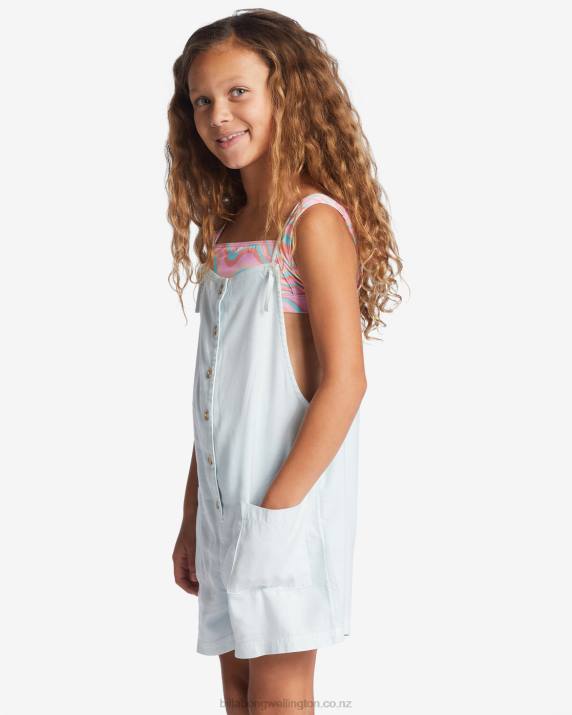 Girls Light Chambray Billabong Wave Watch Jr Romper 80P82640